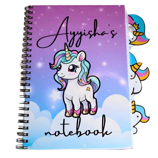 Customizable A5 Unicorn Hardcover Notebook