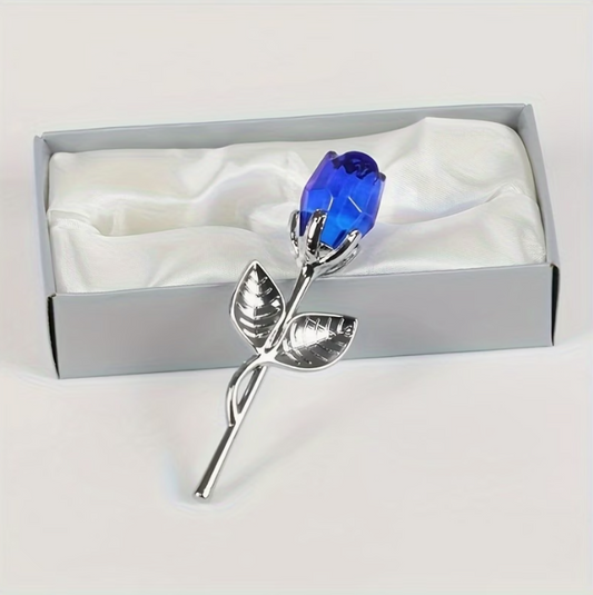 Crystal Rose Figurine – Elegant Gift & Décor