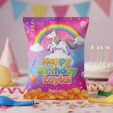 Unicorn Birthday Chip Wrapper